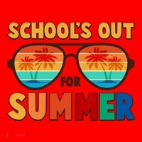 Retro Schools Out For Summer Santa Hat thumb 1