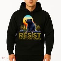 Resist Save Our Parks Alt US National Parks Bear Nature  Hoodie thumb 2