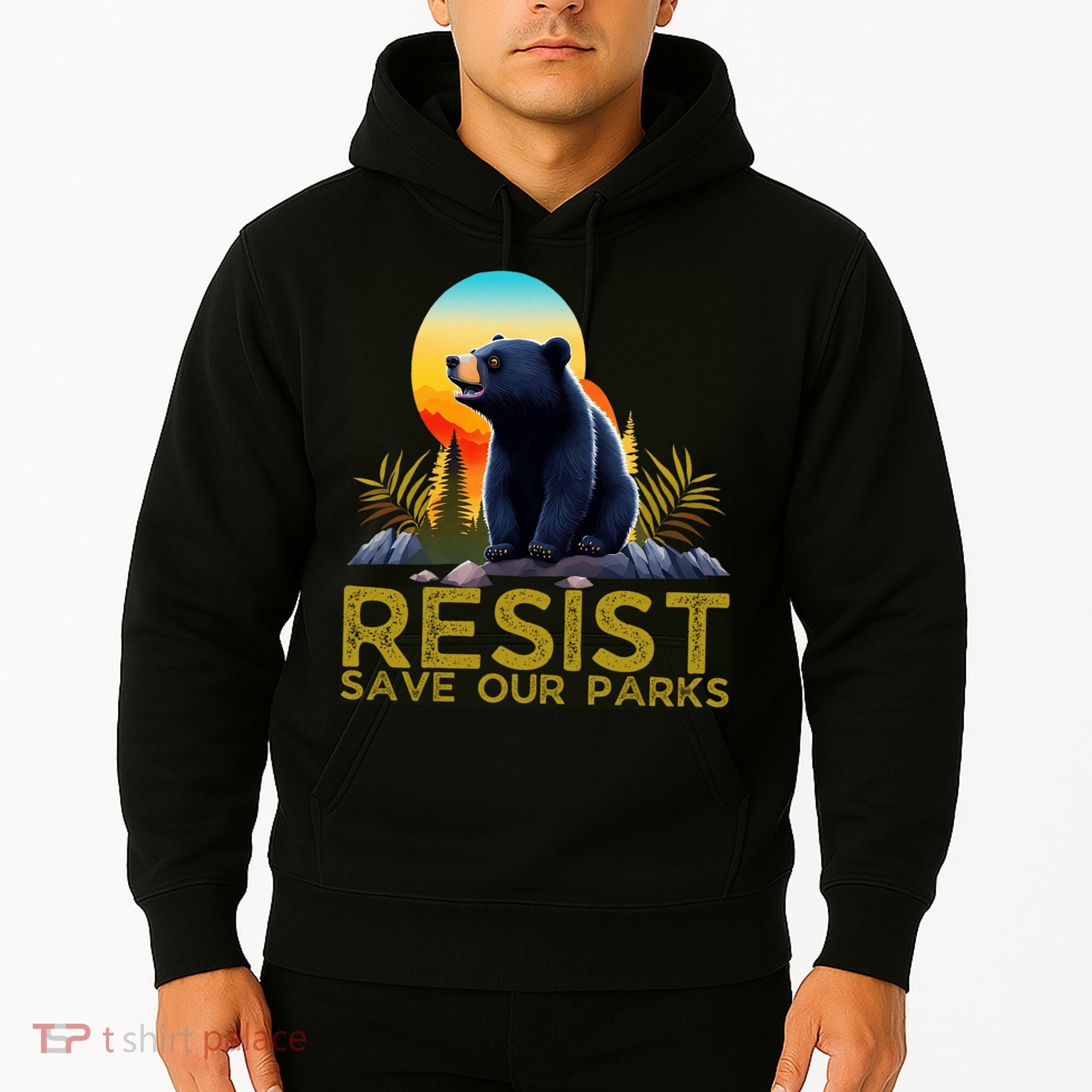 Resist Save Our Parks Alt US National Parks Bear Nature  Hoodie