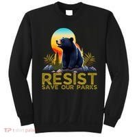 Resist Save Our Parks Alt US National Parks Bear Nature  Sweatshirt thumb 0