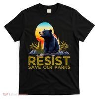 Resist Save Our Parks Alt US National Parks Bear Nature  T-Shirt thumb 0