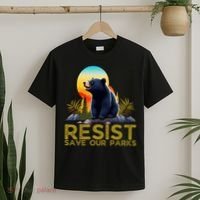 Resist Save Our Parks Alt US National Parks Bear Nature  T-Shirt thumb 2