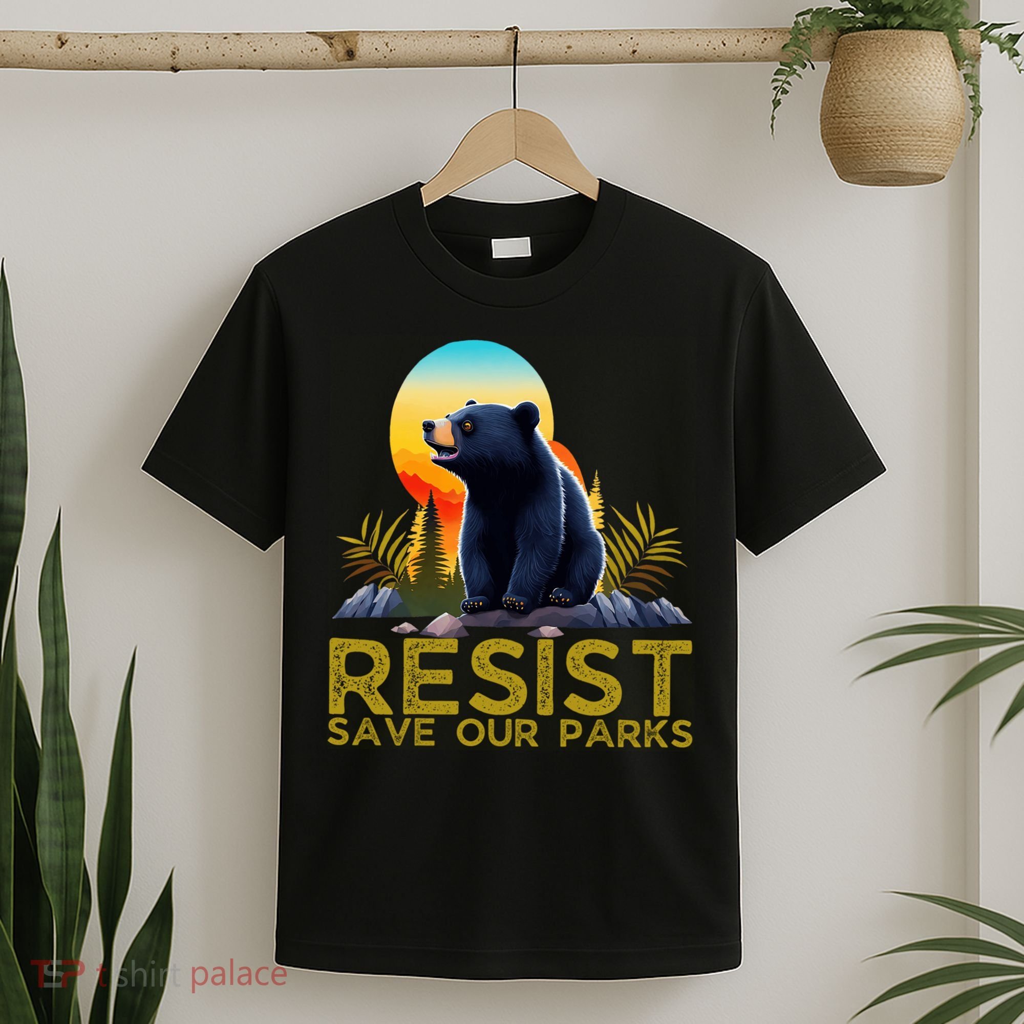 Resist Save Our Parks Alt US National Parks Bear Nature  T-Shirt
