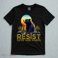 Resist Save Our Parks Alt US National Parks Bear Nature  T-Shirt thumb 5