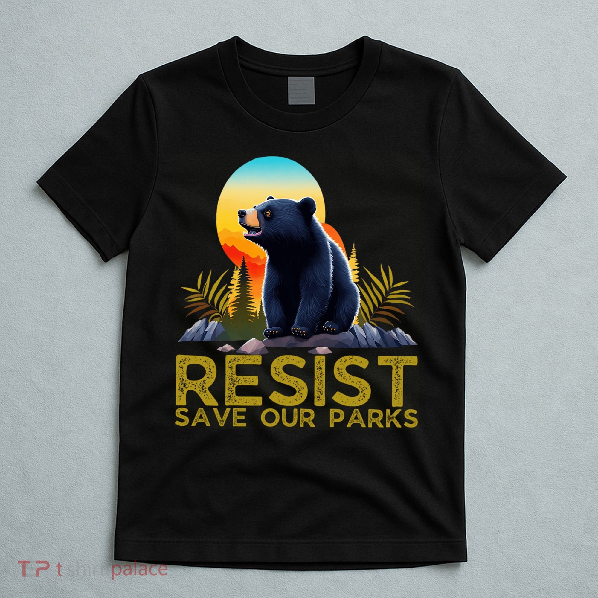 Resist Save Our Parks Alt US National Parks Bear Nature  T-Shirt