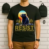 Resist Save Our Parks Alt US National Parks Bear Nature  T-Shirt thumb 6