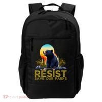 Resist Save Our Parks Alt US National Parks Bear Nature  Backpack thumb 0