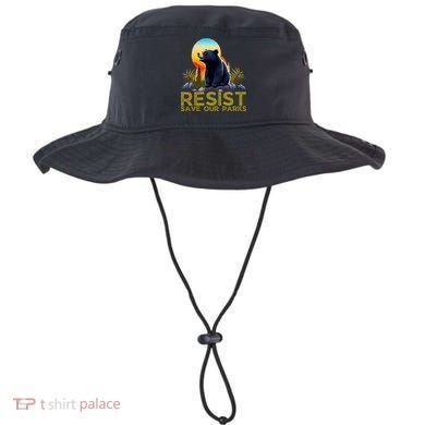 Resist Save Our Parks Alt US National Parks Bear Nature  Bucket Hat