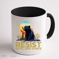 Resist Save Our Parks Alt US National Parks Bear Nature  Coffee Mug thumb 1