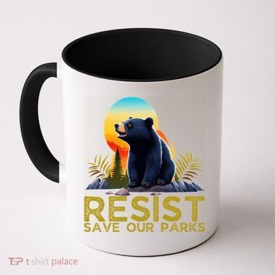 Resist Save Our Parks Alt US National Parks Bear Nature  Coffee Mug