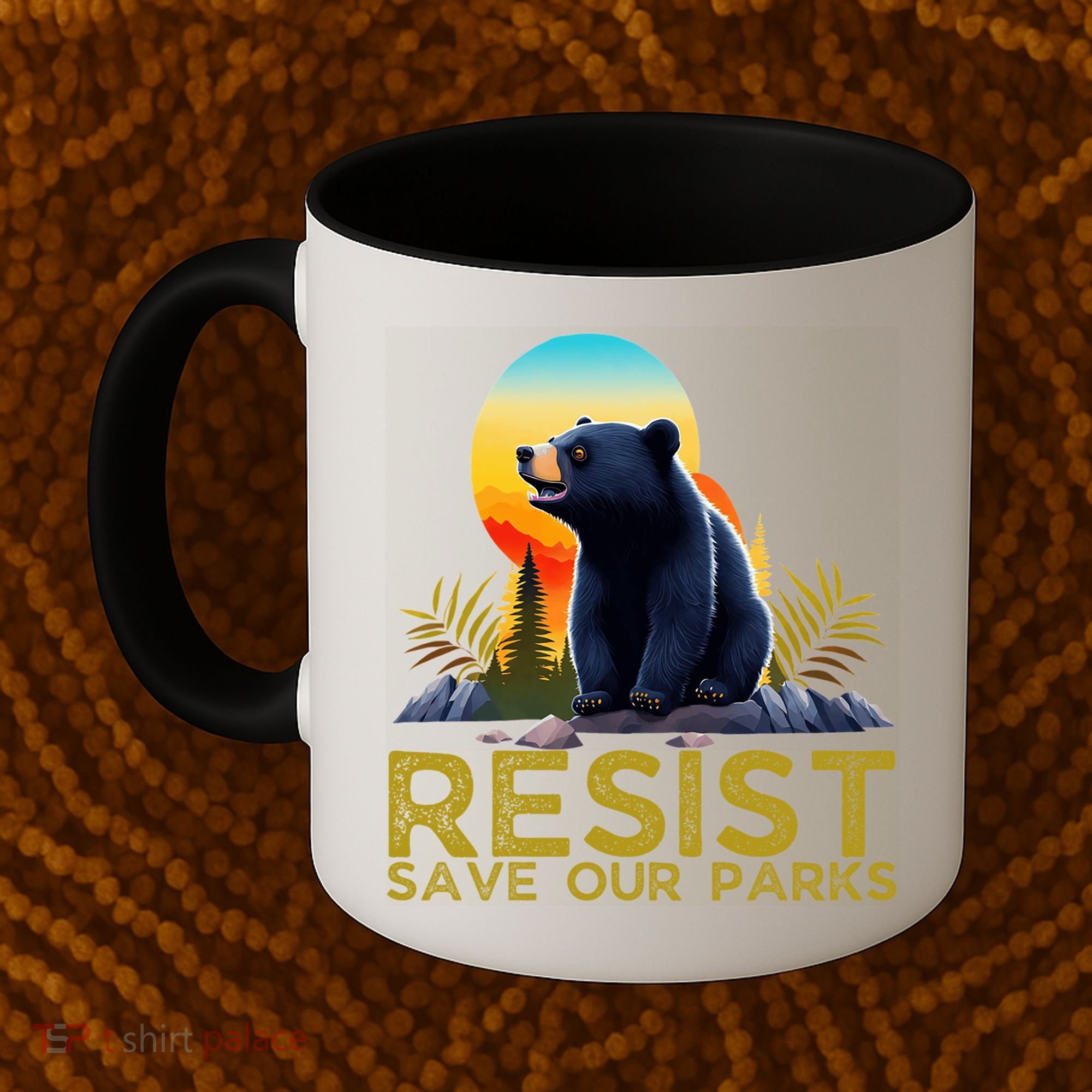 Resist Save Our Parks Alt US National Parks Bear Nature  Coffee Mug