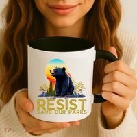 Resist Save Our Parks Alt US National Parks Bear Nature  Coffee Mug thumb 3