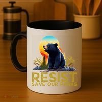Resist Save Our Parks Alt US National Parks Bear Nature  Coffee Mug thumb 4