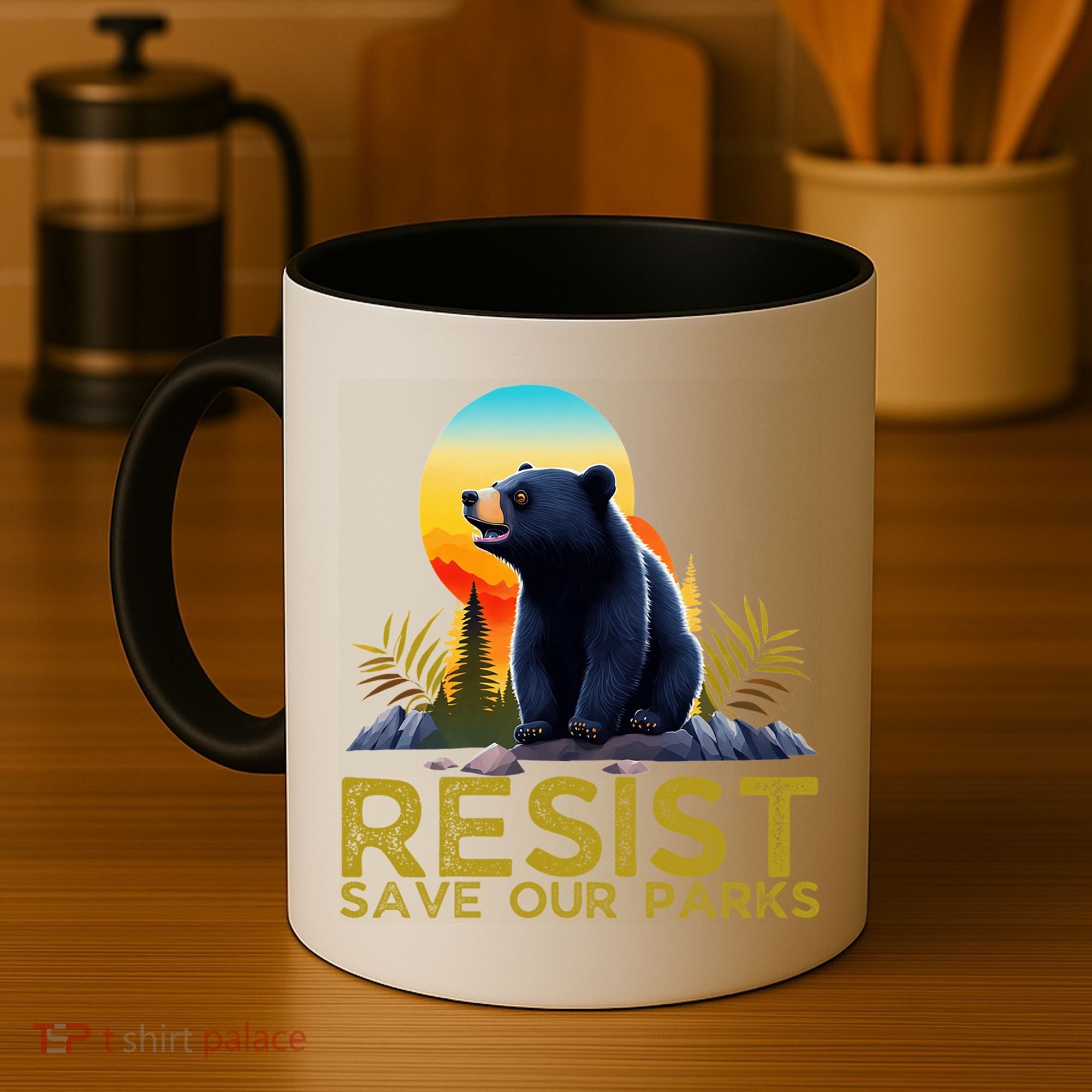 Resist Save Our Parks Alt US National Parks Bear Nature  Coffee Mug