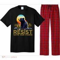 Resist Save Our Parks Alt US National Parks Bear Nature  Pajama Set thumb 0