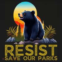 Resist Save Our Parks Alt US National Parks Bear Nature  Women's Hoodie thumb 2