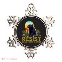 Resist Save Our Parks Alt US National Parks Bear Nature  Ornament thumb 0