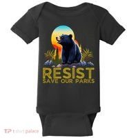 Resist Save Our Parks Alt US National Parks Bear Nature  Baby Bodysuit thumb 0