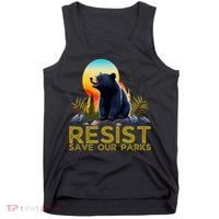 Resist Save Our Parks Alt US National Parks Bear Nature  Tank Top thumb 0