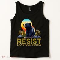 Resist Save Our Parks Alt US National Parks Bear Nature  Tank Top thumb 2