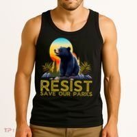 Resist Save Our Parks Alt US National Parks Bear Nature  Tank Top thumb 3
