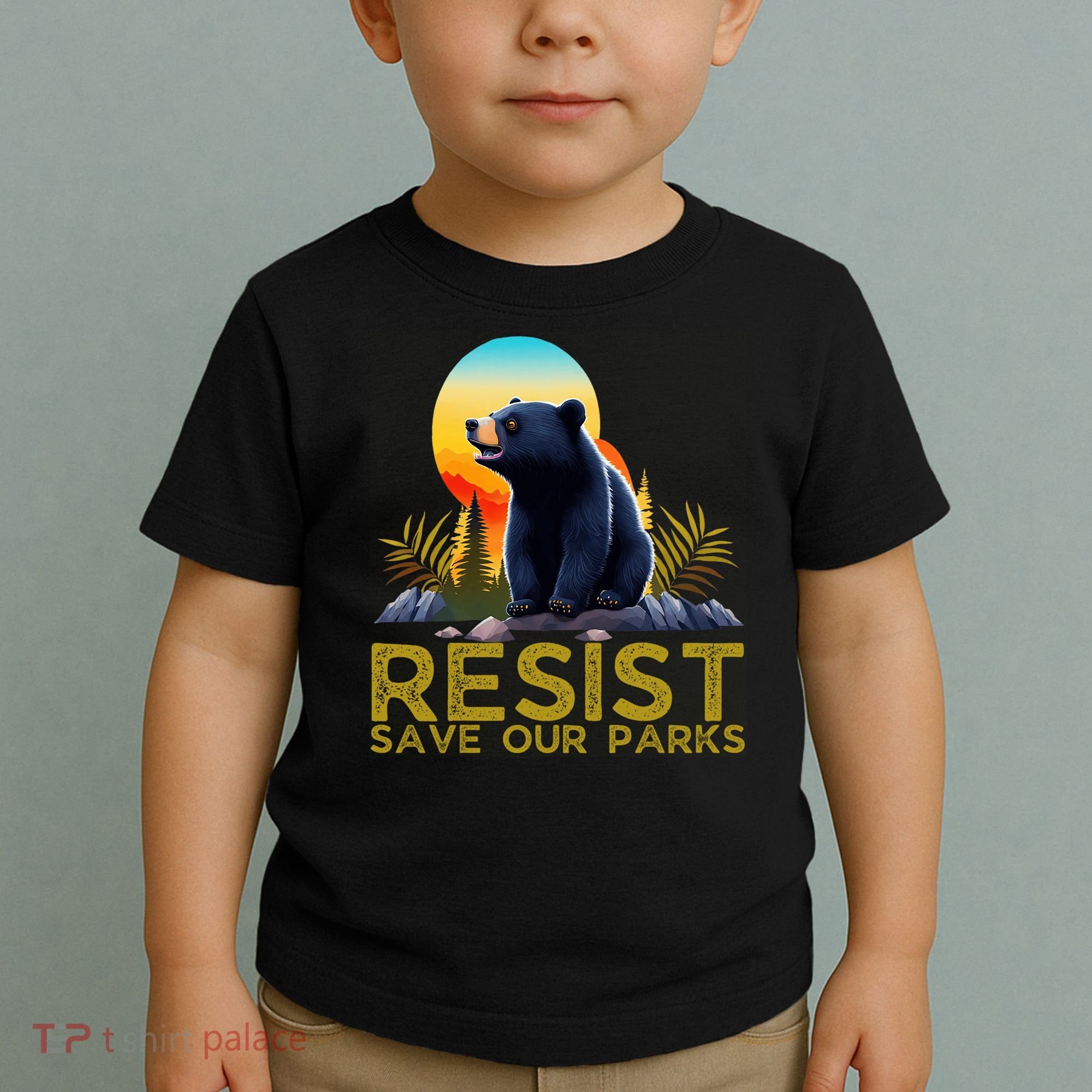 Resist Save Our Parks Alt US National Parks Bear Nature  Toddler T-Shirt