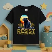 Resist Save Our Parks Alt US National Parks Bear Nature  Toddler T-Shirt thumb 3
