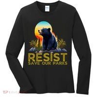 Resist Save Our Parks Alt US National Parks Bear Nature  Women's Long Sleeve Shirt thumb 0