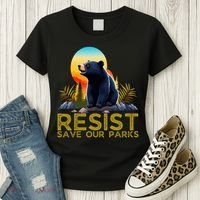 Resist Save Our Parks Alt US National Parks Bear Nature  Women's T-Shirt thumb 3