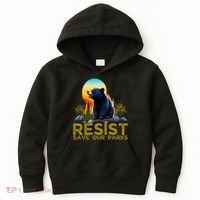 Resist Save Our Parks Alt US National Parks Bear Nature  Kids Hoodie thumb 0
