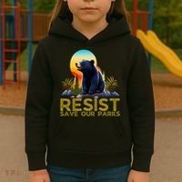 Resist Save Our Parks Alt US National Parks Bear Nature  Kids Hoodie thumb 3