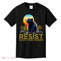 Resist Save Our Parks Alt US National Parks Bear Nature  Kids T-Shirt thumb 0