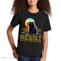Resist Save Our Parks Alt US National Parks Bear Nature  Kids T-Shirt thumb 2