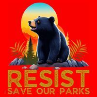 Resist Save Our Parks Alt US National Parks Bear Nature  Santa Hat thumb 1