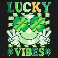 Retro St Patricks Day Lucky Vibes Peace Smiley Emoji Women's Hoodie thumb 2