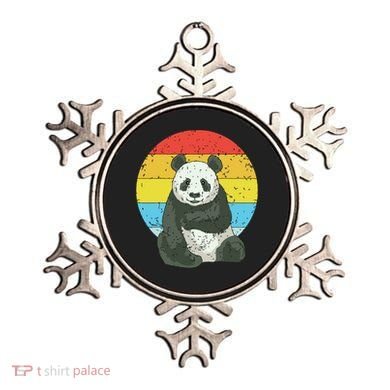 Retro Sunset Panda Kawaii Vintage Panda Ornament