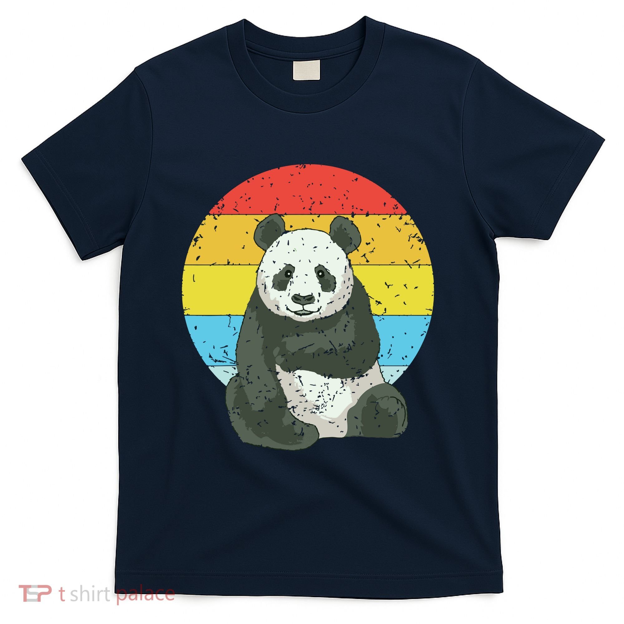Retro Sunset Panda Kawaii Vintage Panda T-Shirt