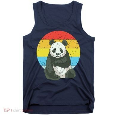 Retro Sunset Panda Kawaii Vintage Panda Tank Top