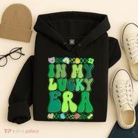 Retro St Patricks Day In My Lucky Era Hoodie thumb 4