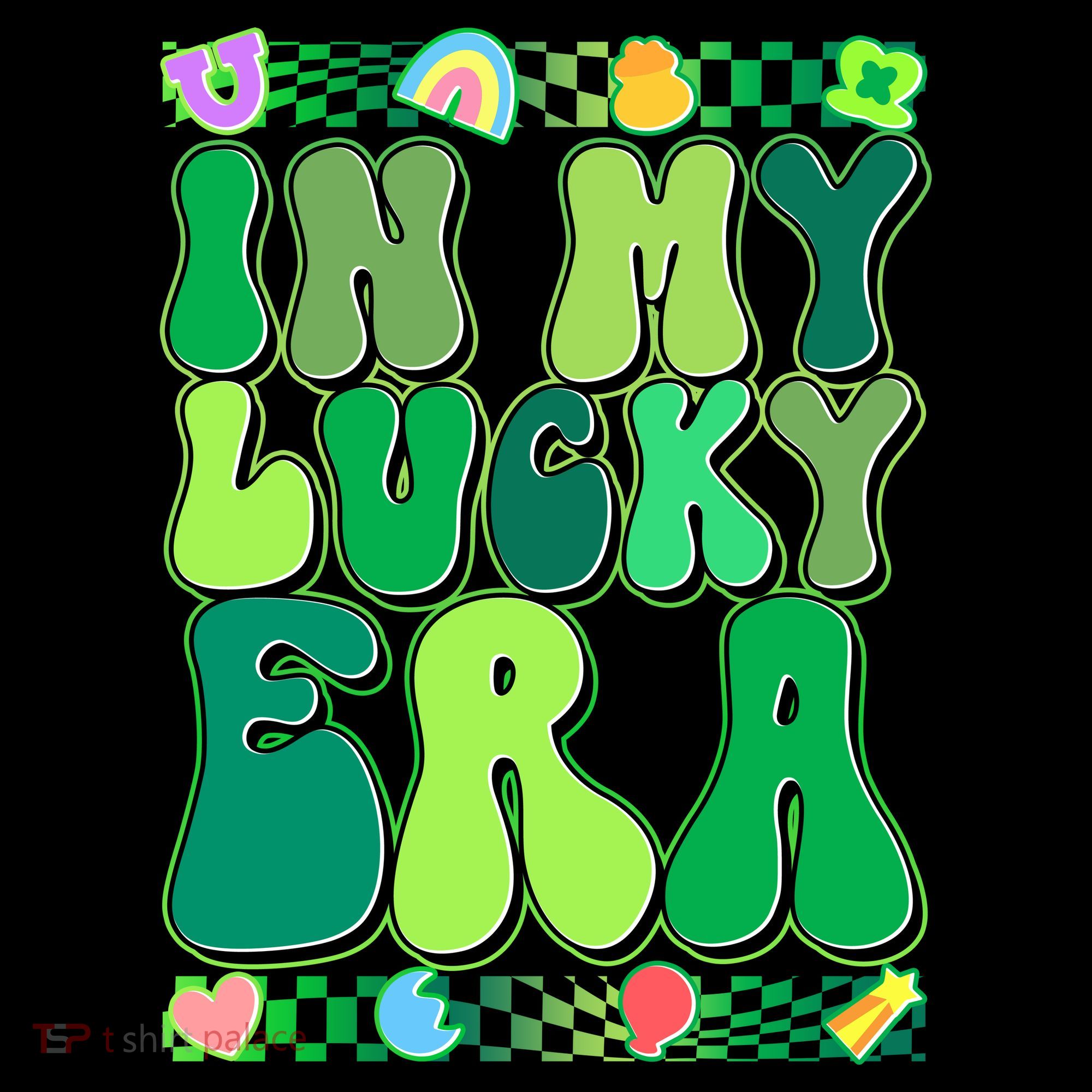 Retro St Patricks Day In My Lucky Era Toddler Hoodie