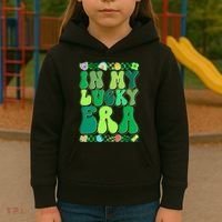 Retro St Patricks Day In My Lucky Era Kids Hoodie thumb 3