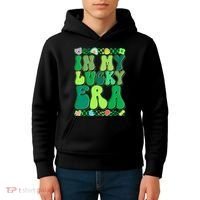 Retro St Patricks Day In My Lucky Era Kids Hoodie thumb 4