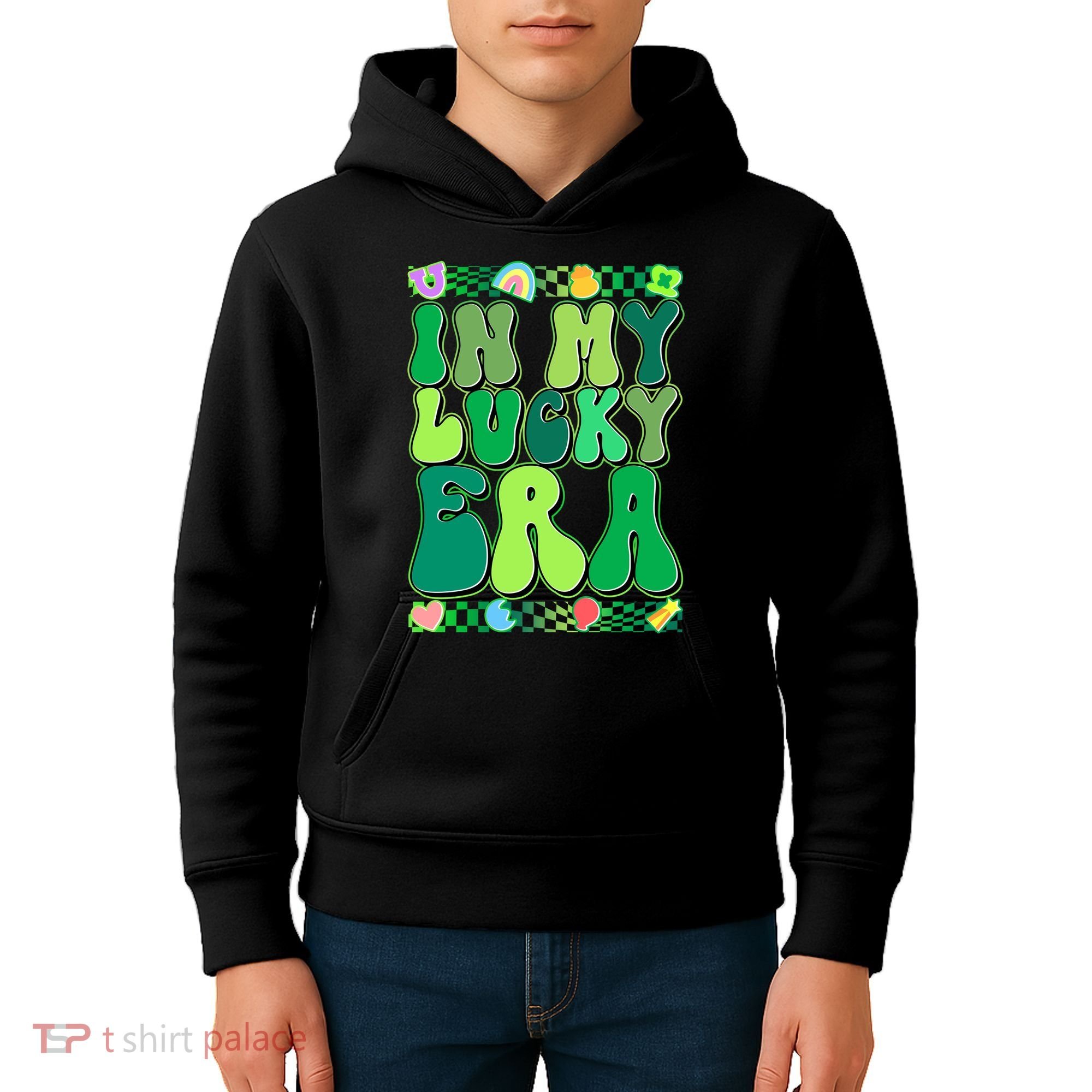 Retro St Patricks Day In My Lucky Era Kids Hoodie