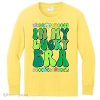 Retro St Patricks Day In My Lucky Era Kids Long Sleeve Shirt thumb 0