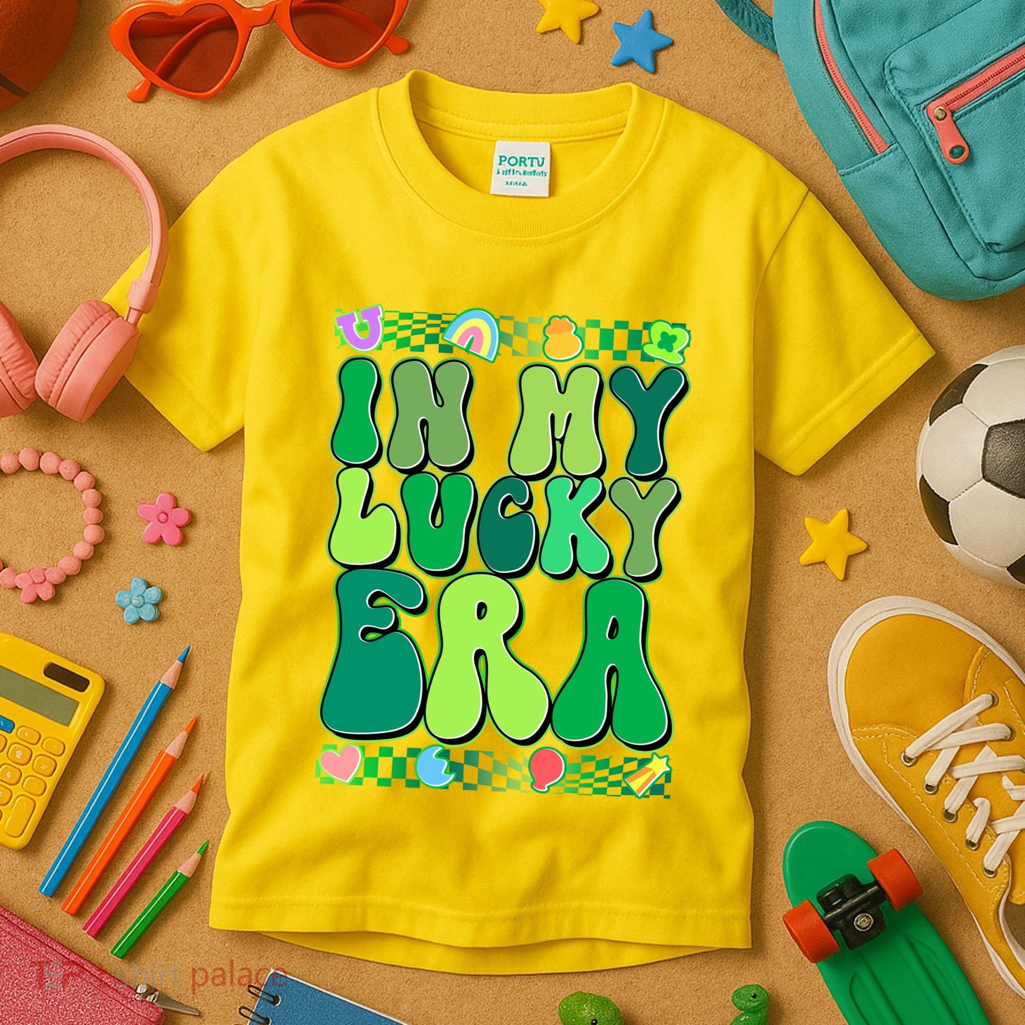 Retro St Patricks Day In My Lucky Era Kids T-Shirt
