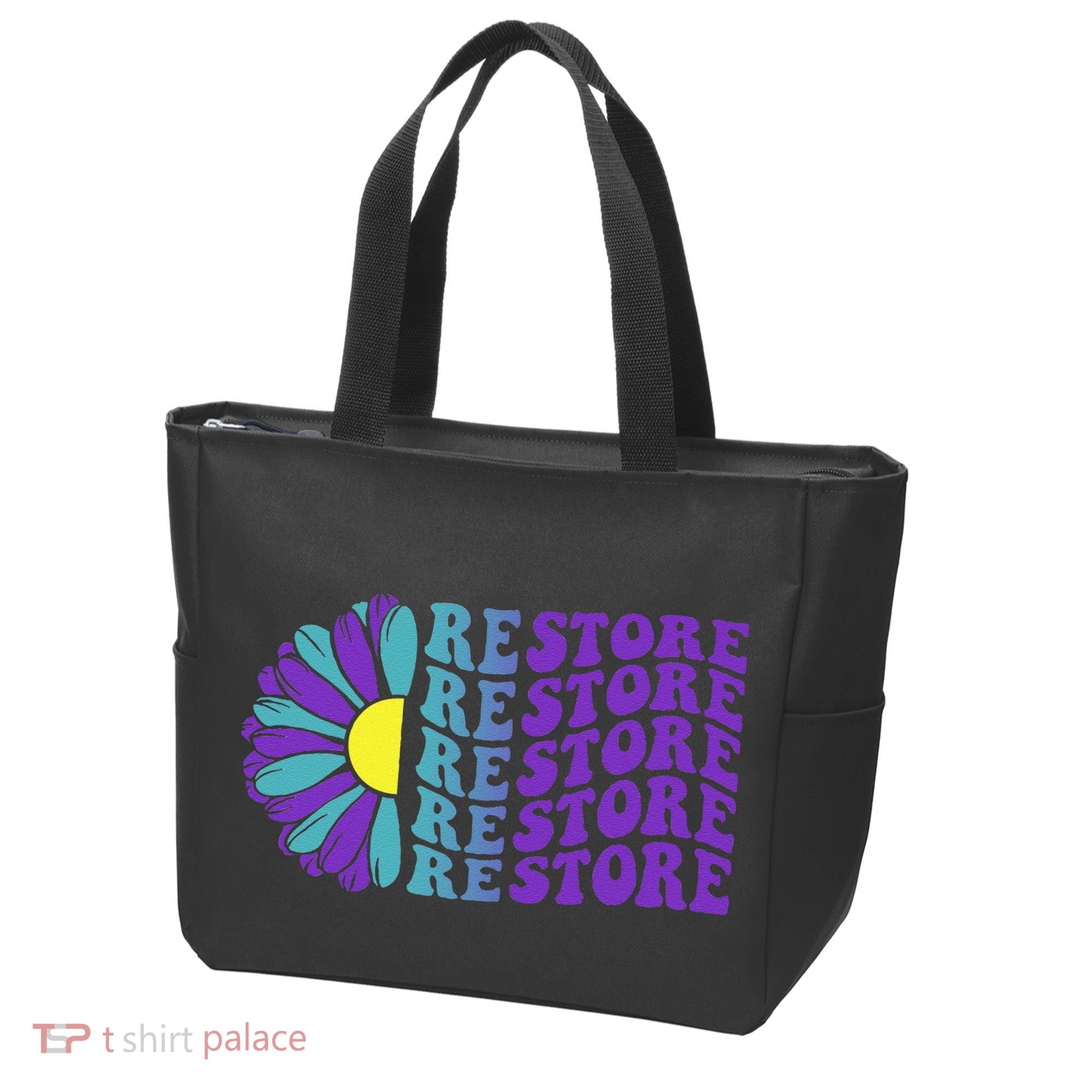 Restore Suicide Prevention Awareness Sunflower Tote Bag