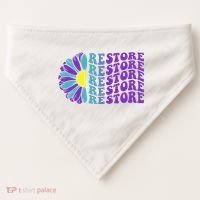 Restore Suicide Prevention Awareness Sunflower USA-Made Doggie Bandana thumb 0