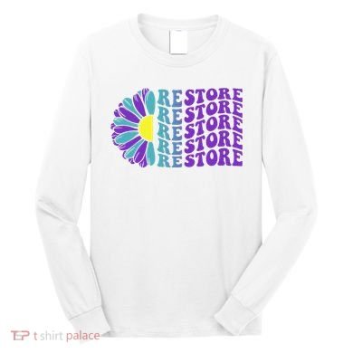 Restore Suicide Prevention Awareness Sunflower Long Sleeve Shirt