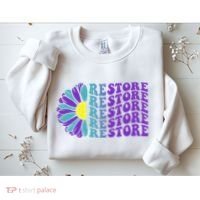 Restore Suicide Prevention Awareness Sunflower Sweatshirt thumb 2
