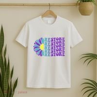 Restore Suicide Prevention Awareness Sunflower T-Shirt thumb 2